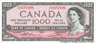 Canada 1.000 Dollars, 1954
