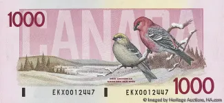 Canada 1.000 Dollars, 1988 reverse