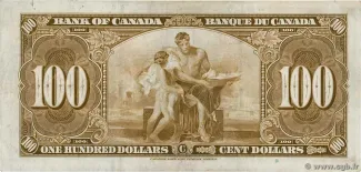 Canada 100 Dollars, 1937 reverse
