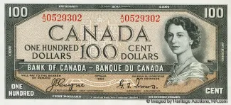 Canada 100 Dollars, 1954
