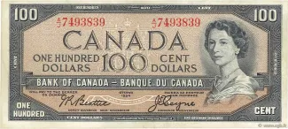 Canada 100 Dollars, 1954