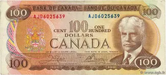 Canada 100 Dollars, 1975