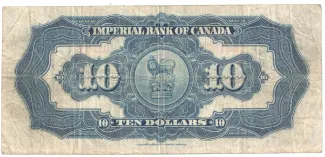 Canada 10 Dollars, 1923 reverse