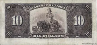 Canada 10 Dollars, 1935 reverse