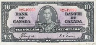 Canada 10 Dollars, 1937