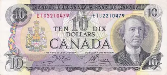 Canada 10 Dollars, 1971
