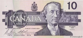 Canada 10 Dollars, 1989