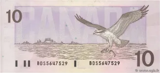 Canada 10 Dollars, 1989 reverse