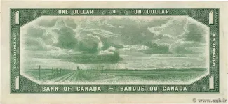 Canada 1 Dollar, 1954 reverse
