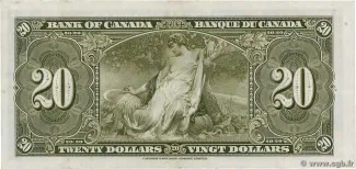 Canada 20 Dollars, 1937 reverse
