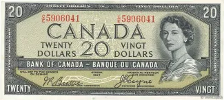 Canada 20 Dollars, 1954