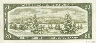 Canada 20 Dollars, 1954 reverse