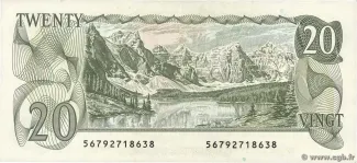 Canada 20 Dollars, 1979 reverse