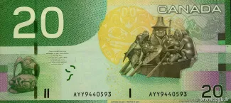 Canada 20 Dollars, 2004-2011 reverse