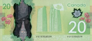 Canada 20 Dollars, 2012 reverse