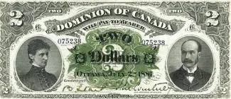Canada 2 Dollars, 1887