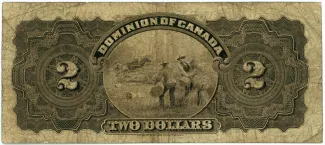 Canada 2 Dollars, 1897 reverse