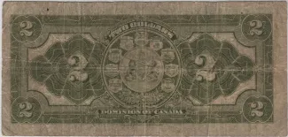 Canada 2 Dollars, 1914 reverse