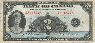 Canada 2 Dollars, 1935