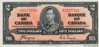 Canada 2 Dollars, 1937