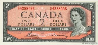 Canada 2 Dollars, 1954