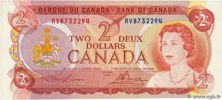 Canada 2 Dollars, 1974