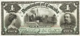 Canada 4 Dollars, 1900