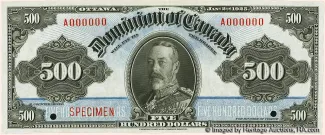 Canada 500 Dollars, 1925