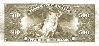 Canada 500 Dollars, 1935 reverse