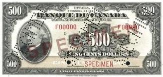 Canada 500 Dollars, 1935