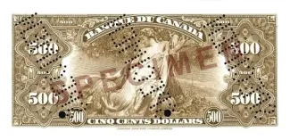 Canada 500 Dollars, 1935 reverse