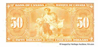 Canada 50 Dollars, 1937 reverse