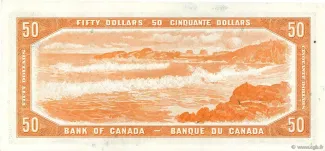 Canada 50 Dollars, 1954 reverse
