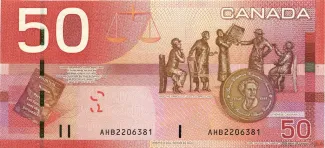 Canada 50 Dollars, 2004-2011 reverse