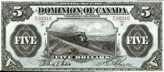 Canada 5 Dollars, 1912
