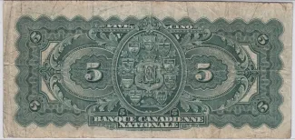 Canada 5 Dollars, 1925 reverse