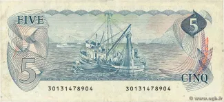 Canada 5 Dollars, 1979 reverse