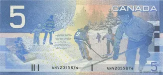 Canada 5 Dollars, 2001-2005 reverse