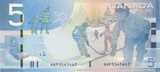 Canada 5 Dollars, 2006-2011 reverse