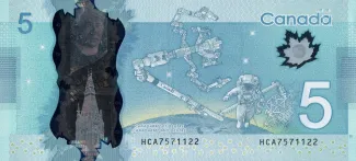 Canada 5 Dollars, 2013 reverse