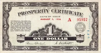 Canadian provinces 1 Dollar, 1936 image