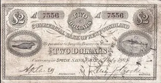 Canadian provinces 2 Dollars, 1884 image