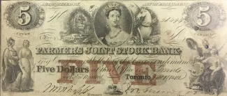 Canadian provinces 5 Dollars, 1849 image