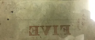 Canadian provinces 5 Dollars, 1849 reverse
