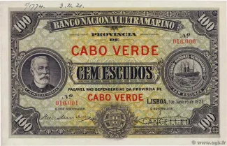 Cape Verde 100 Escudos, 1921 image