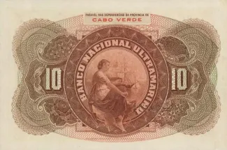 Cape Verde 10 Escudos, 1921 reverse