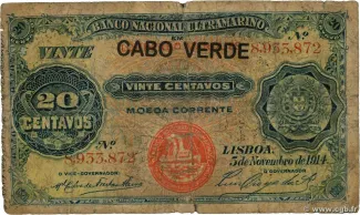 Cape Verde 20 Centavos, 1921 image
