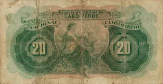 Cape Verde 20 Escudos, 1945 reverse