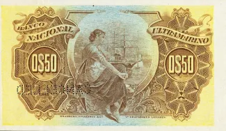 Cape Verde 50 Centavos, 1914 reverse