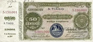 Cape Verde 50 Centavos, 1914 image